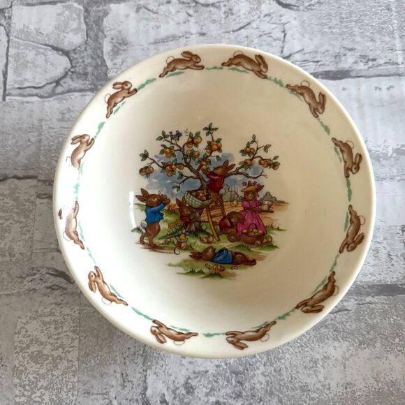 Whimsical Vintage Royal Doulton Bunnykins 3-Piece Bone China Set - Picture 3 of 13
